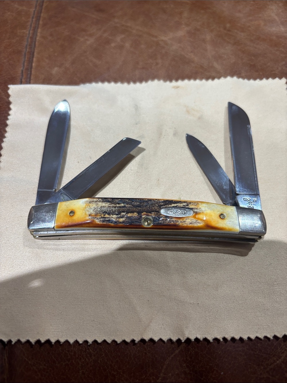 Case XX 54088 Stag Congress lightening 4 dot 1986 knife